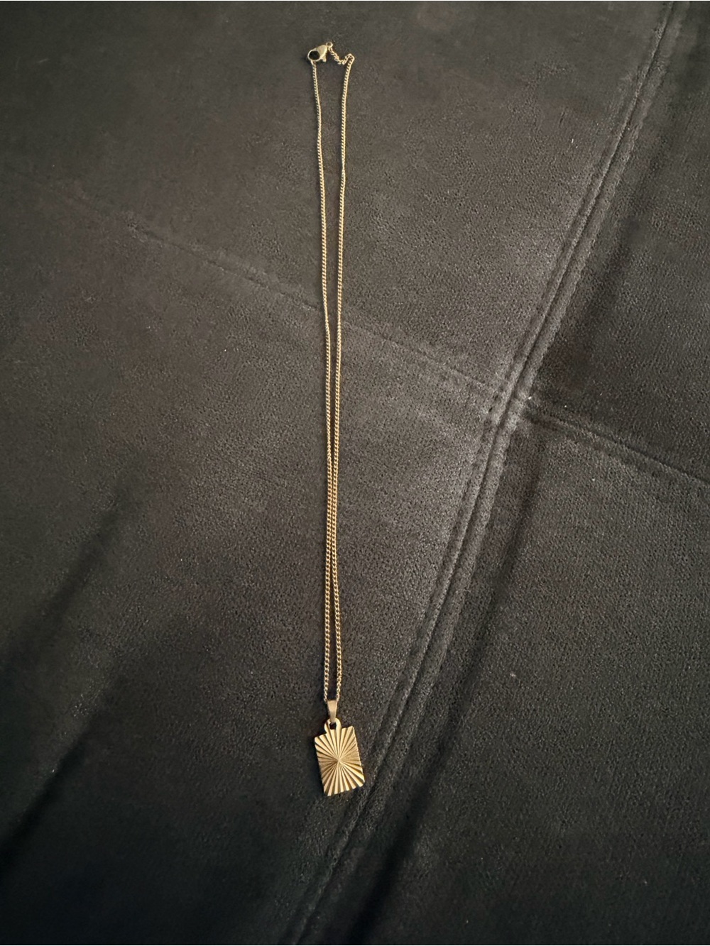 Gold Sunray Pendant Necklace - Picture 2 of 3